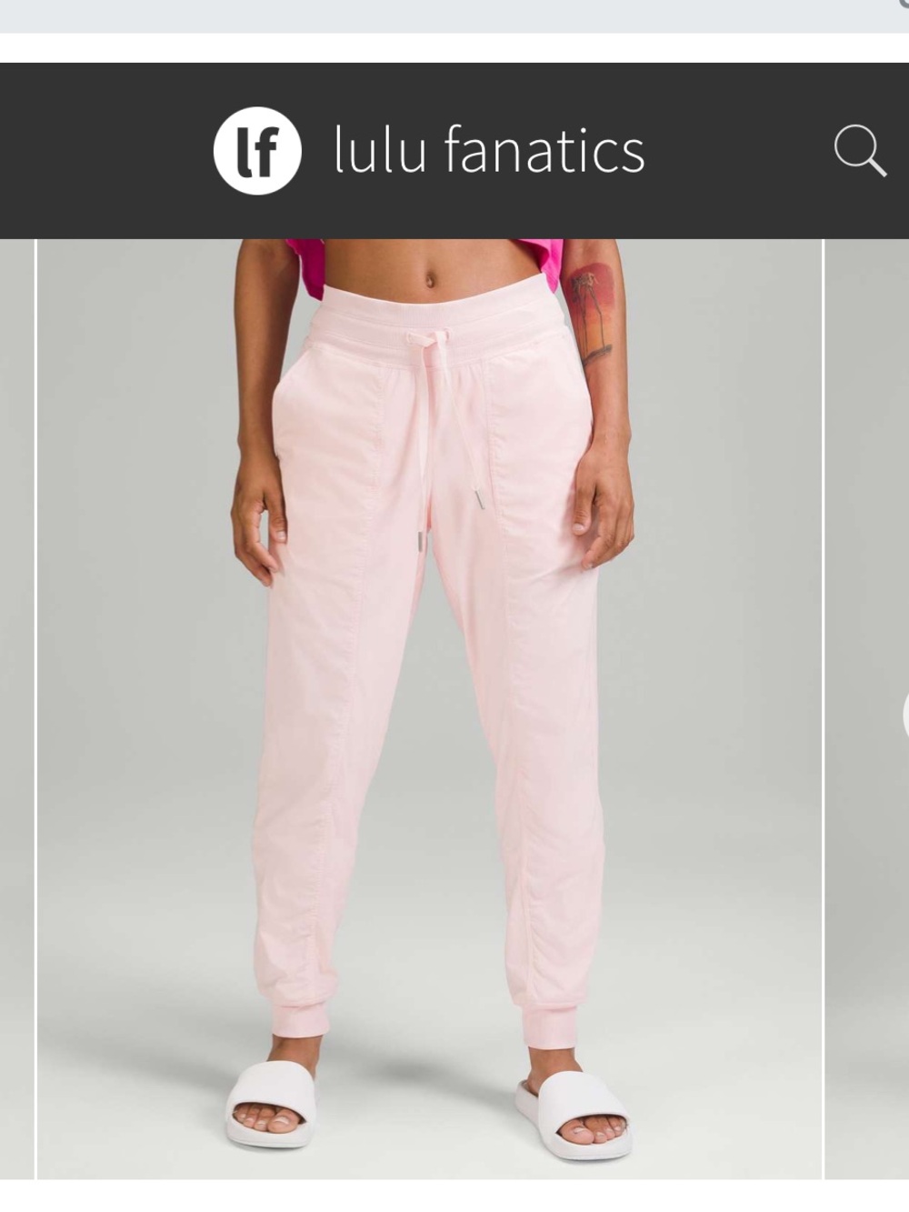 Lululemon Dance Studio Mid-Rise Lined Jogger Sz 10 Strawberry Milkshake Pink